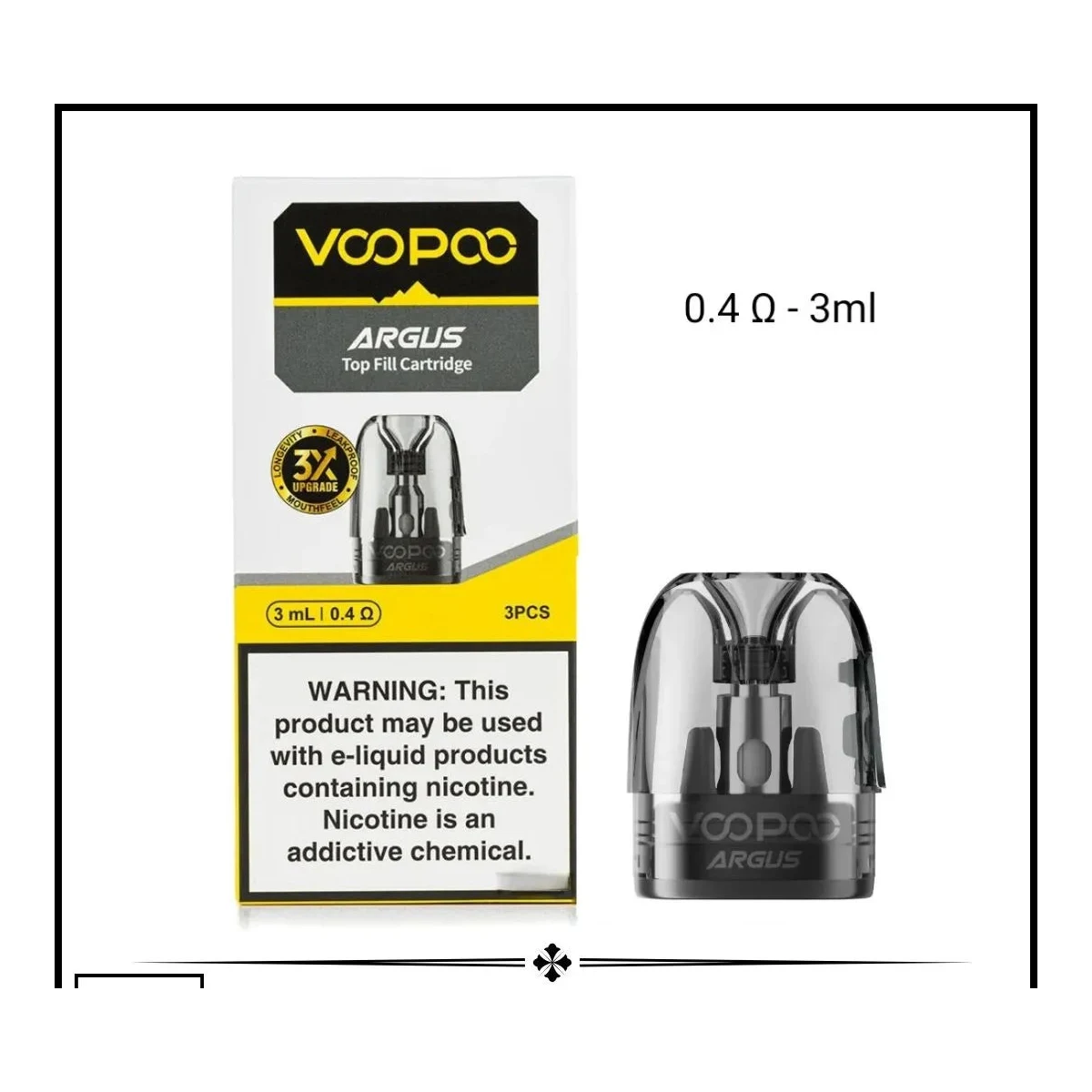 VooPoo Argus Pod Cartridges 3ml – MTL & RDL Coil Options