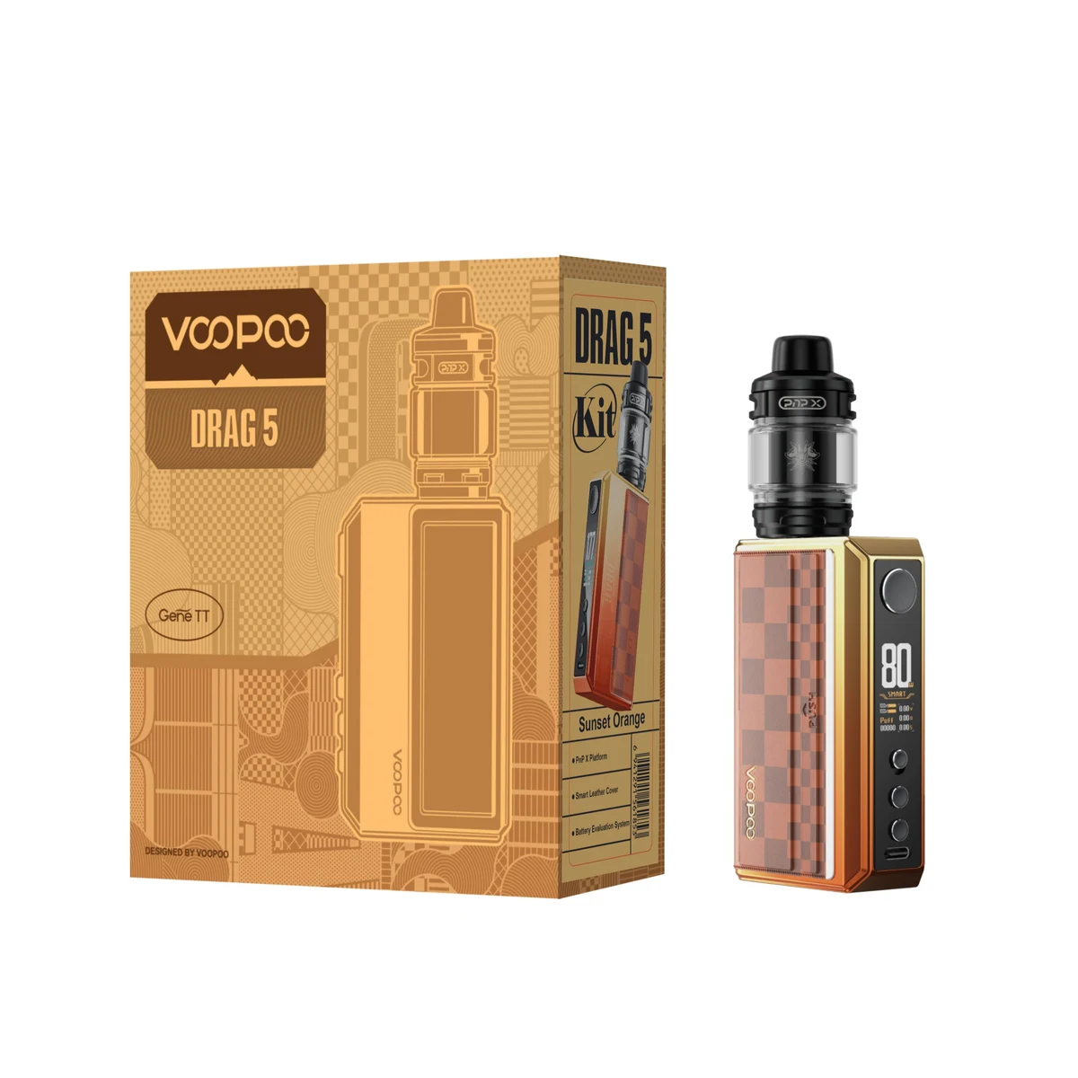 VooPoo Drag 5 Vape Kit - 177W Dual-18650 Box Mod