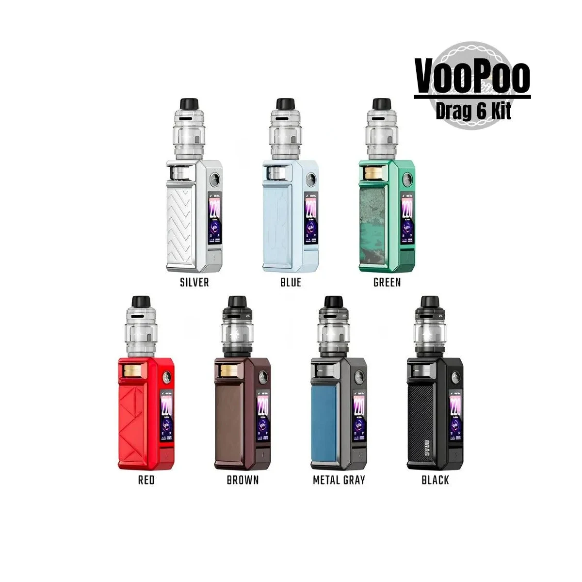 VooPoo Drag 6 Vape Kit 220W – 4400mAh Sub-Ohm Mod