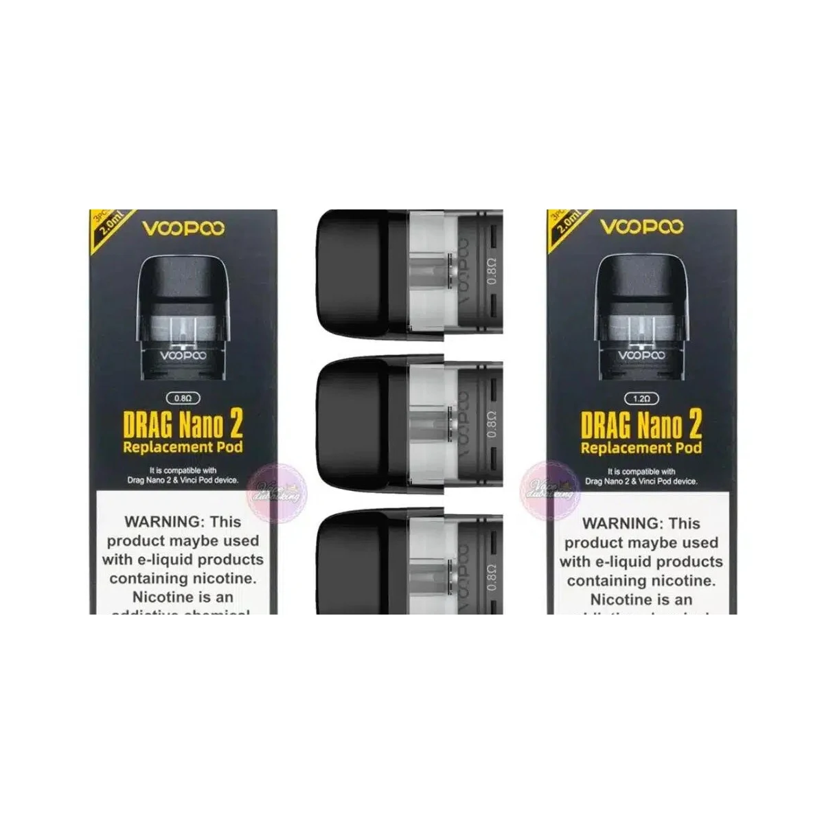 VooPoo Drag Nano 2 Pod Cartridge – 2ml, 3-Pack
