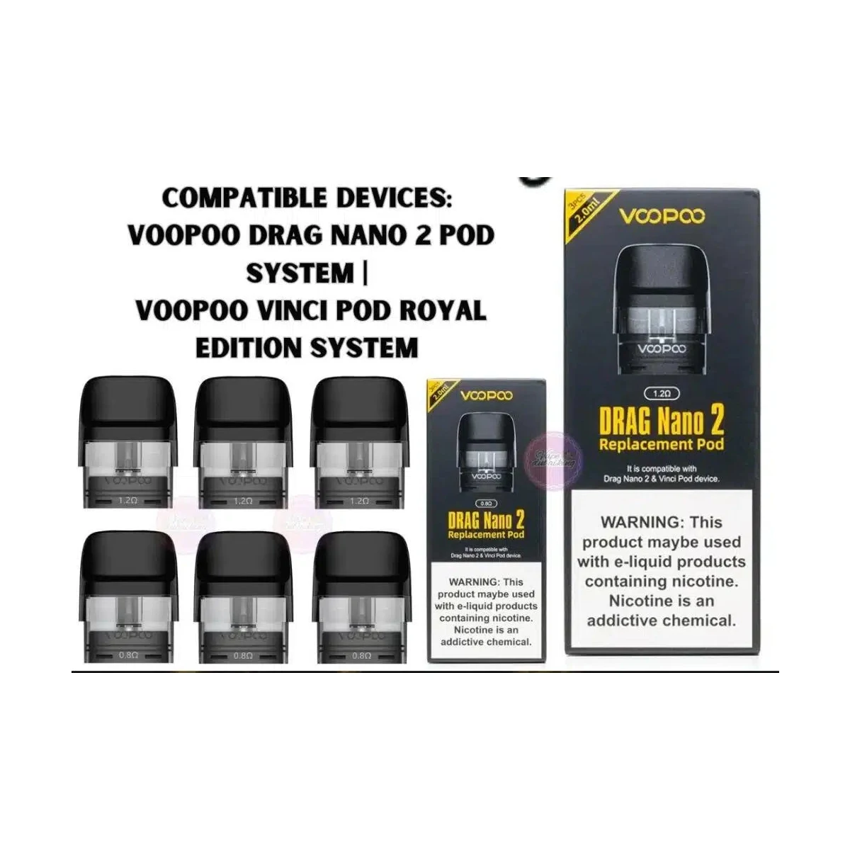 VooPoo Drag Nano 2 Pod Cartridge – 2ml, 3-Pack
