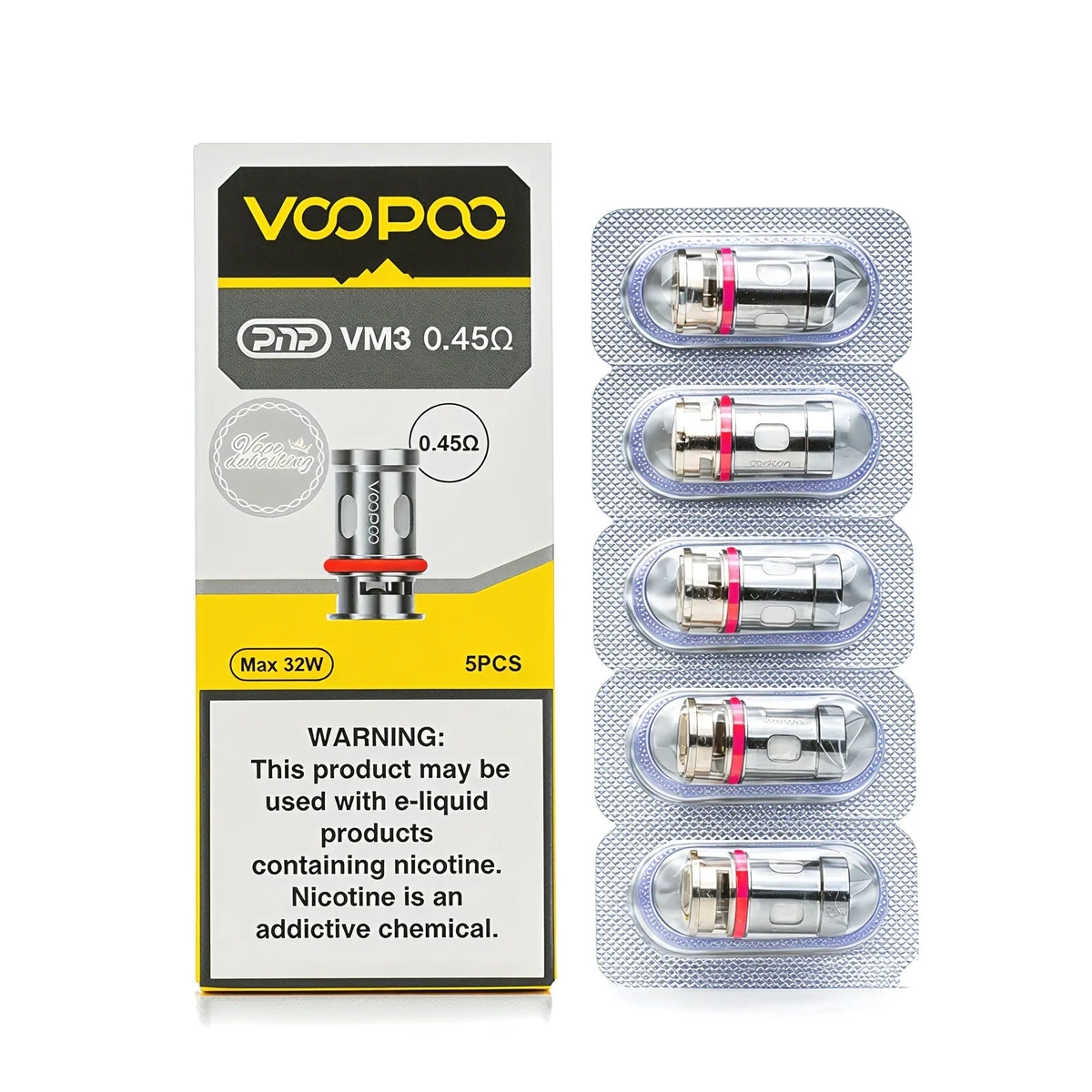 VooPoo PnP Replacement Coils - 5-Pack, All Resistances