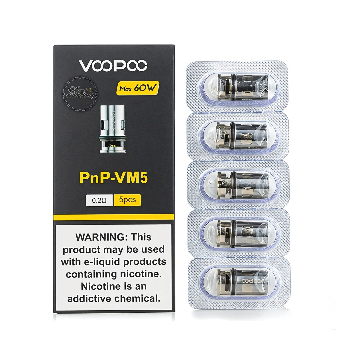VooPoo PnP Replacement Coils - 5-Pack, All Resistances