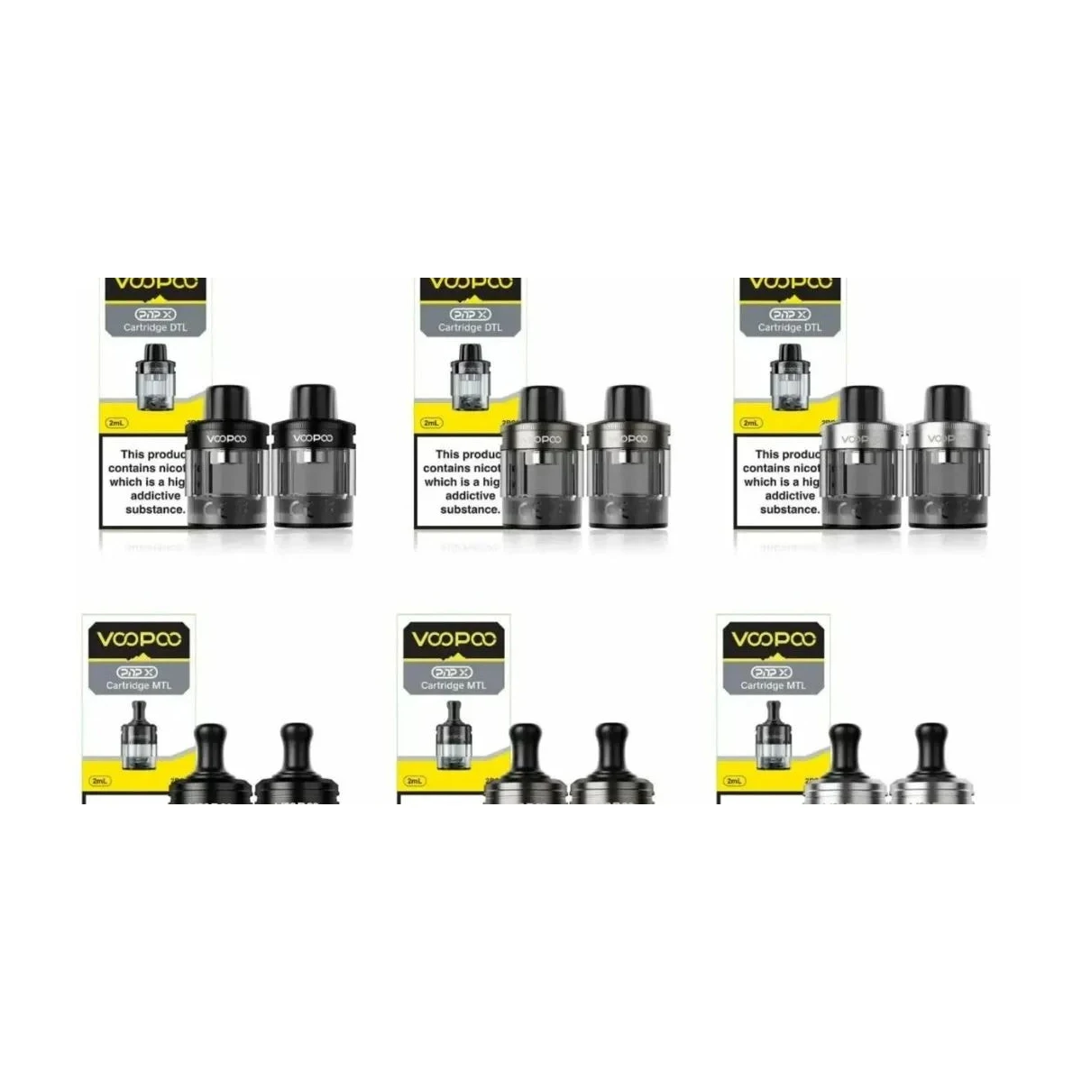 VooPoo PnP X Pod Cartridge 5ml - MTL & DTL Refill Pods 2pk