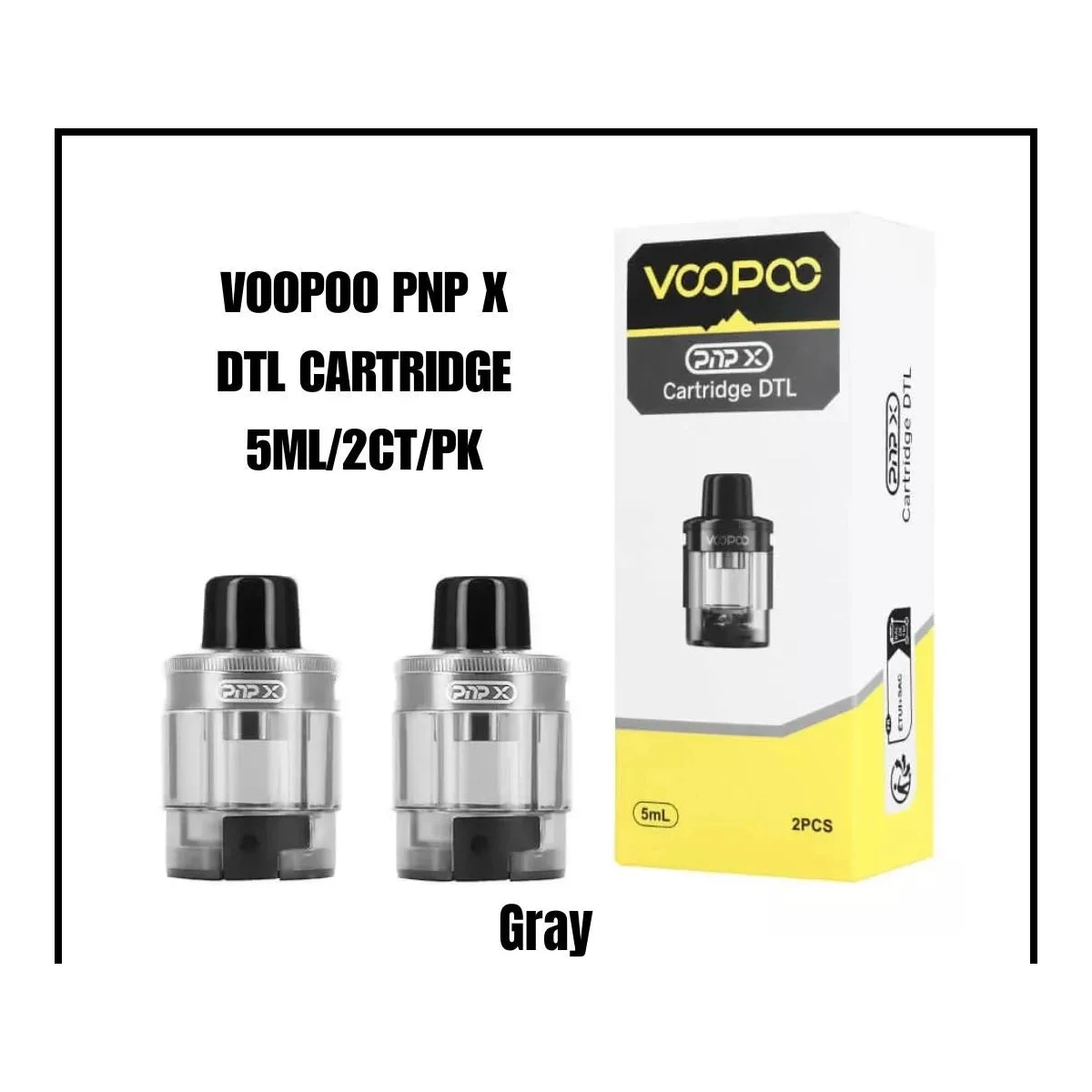 VooPoo PnP X Pod Cartridge 5ml - MTL & DTL Refill Pods 2pk