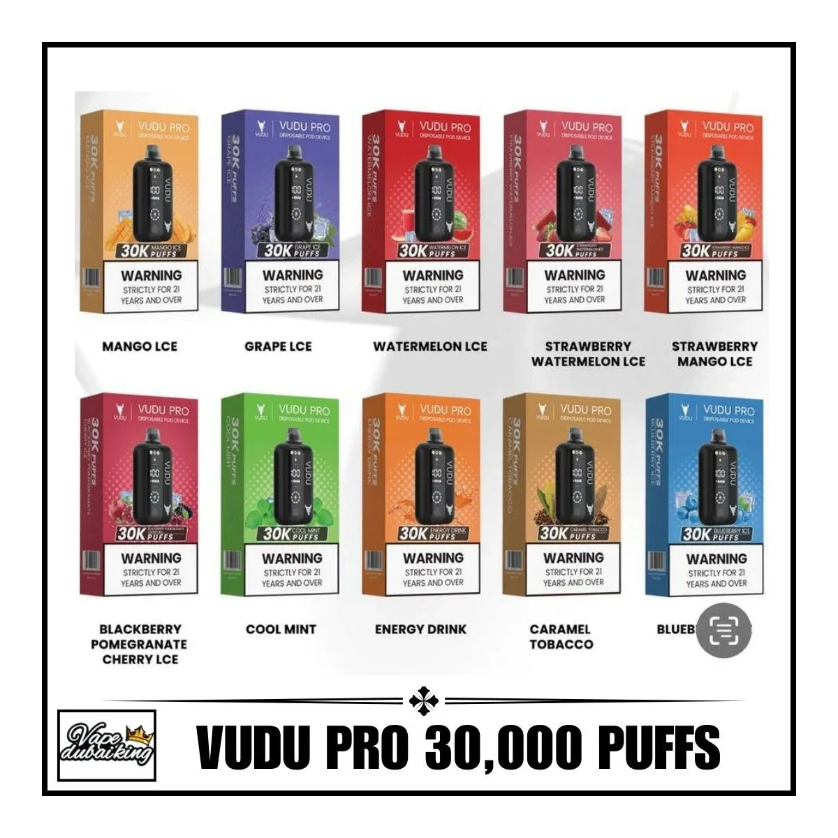 Vudu Pro 30000 Puffs Disposable Vape 20mg Nicotine Salt