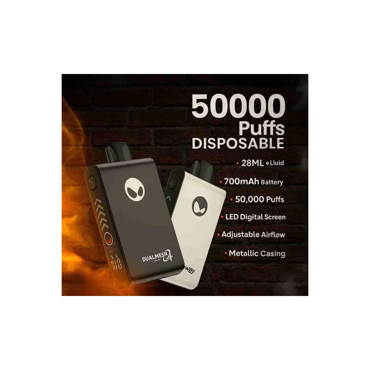 Waka Blade 50K Puffs 50mg Rechargeable Disposable Vape