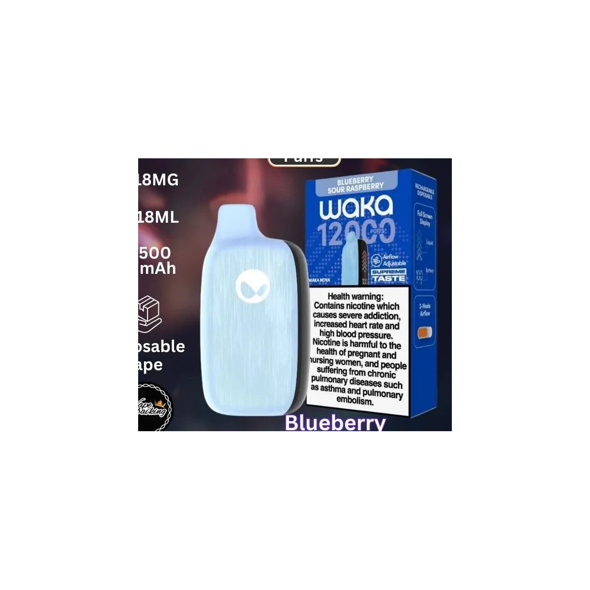 WAKA Nova 12000 Puffs 18mg Disposable Vape Pen