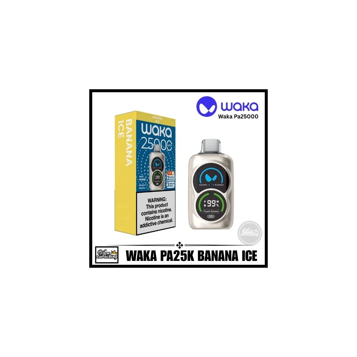 WAKA PA25000 25K Puffs Smart Display Disposable Vape