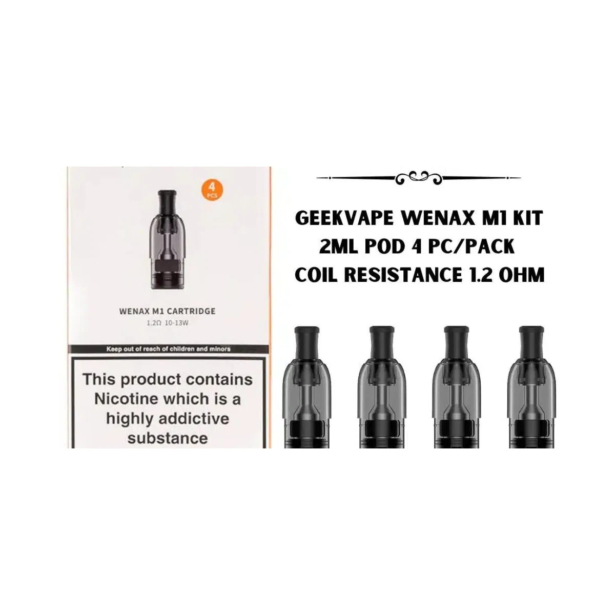 GeekVape Wenax M1 Pod Cartridge - 2ml MTL Vape Pods