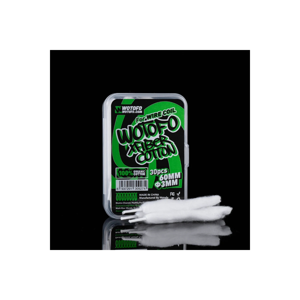Wotofo Xfiber Cotton 3mm Pre-Cut Strips โ 30-Piece Pack
