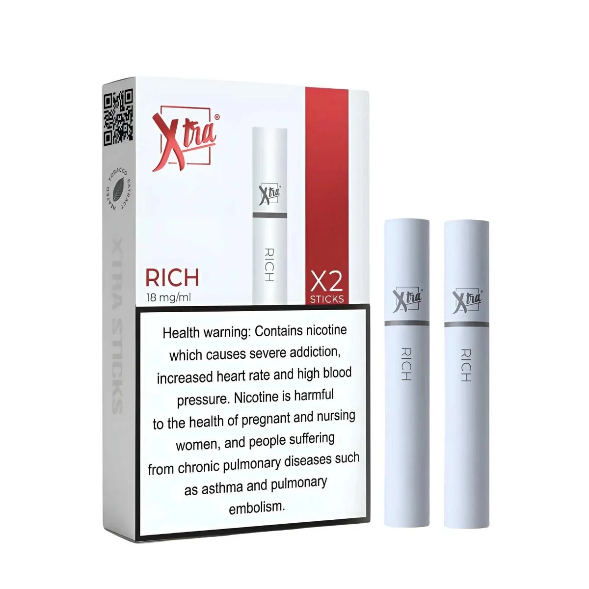 Xtra Sticks 2-Pack for Xtra Sol 340 Puffs 18mg
